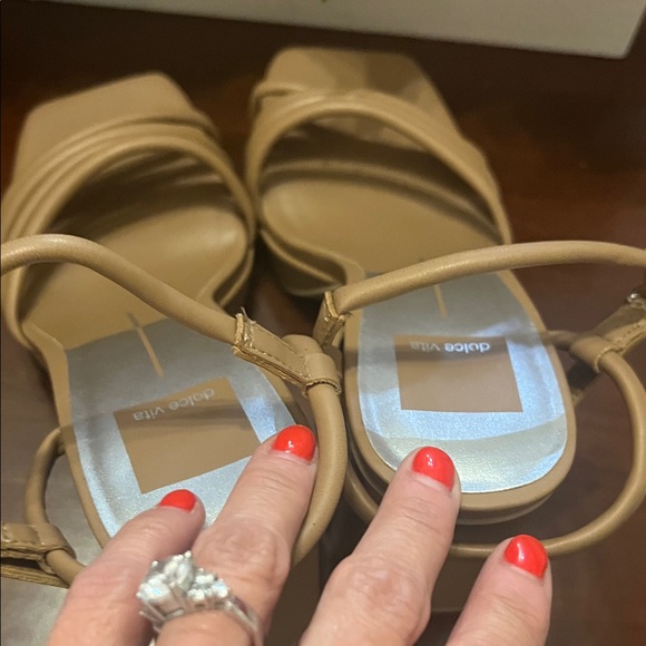 Dolce Vita Tan Strappy Block Heels NWOB - Picture 5 of 13